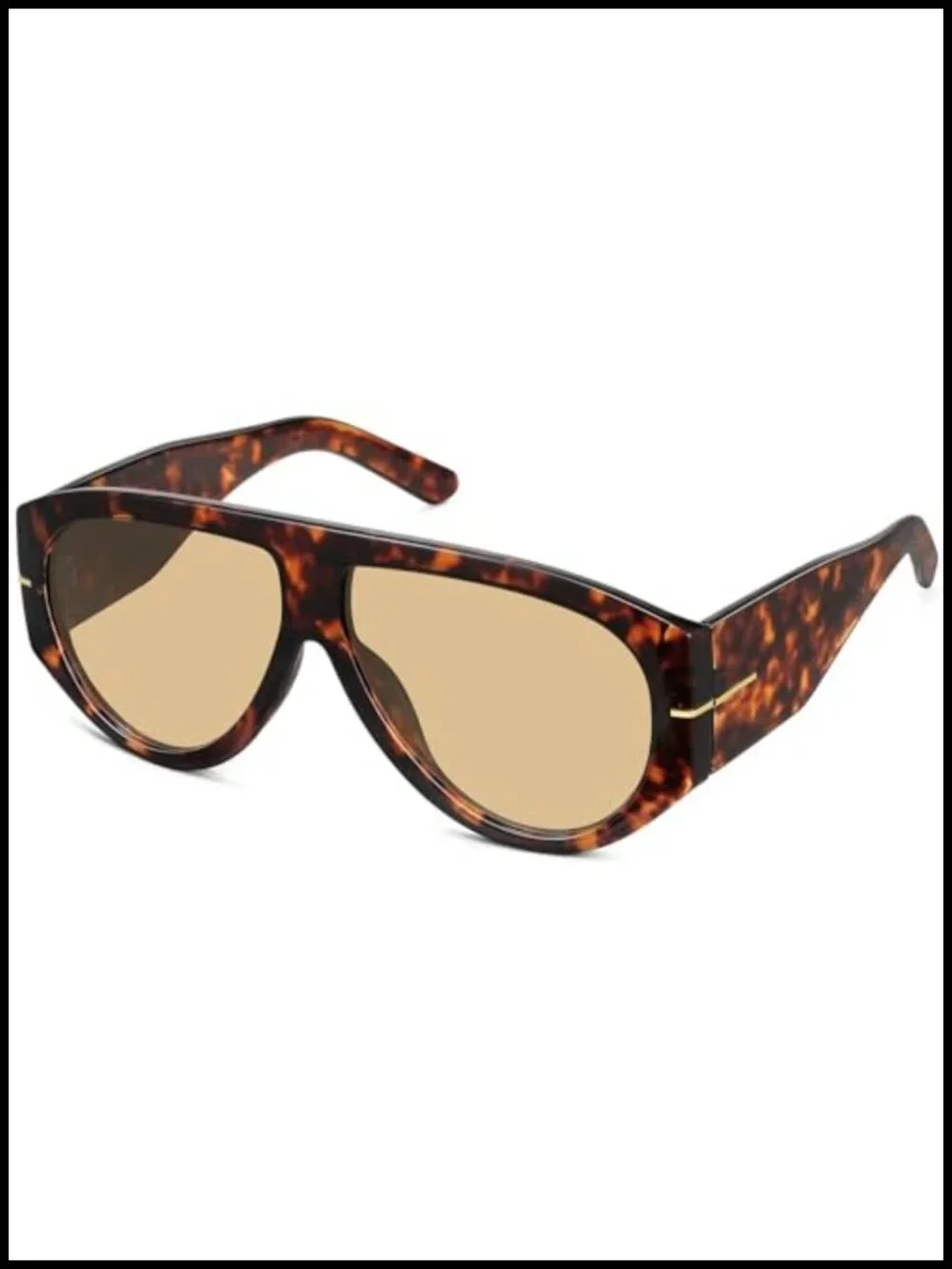 Oversized Aviator Sunglasses UV400 Protection Retro Trendy Big Shades for